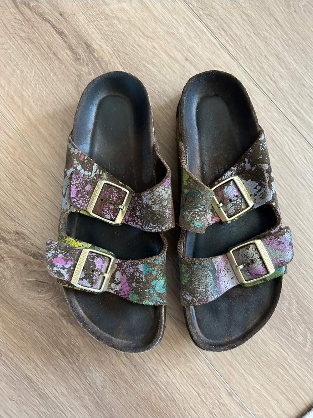 Arizona Birkenstock Paint Splatter